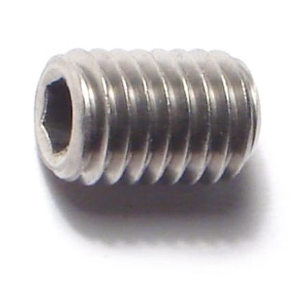 Midwest Fastener 8mm-1.25 x 12mm SA2 Stainless Steel Coarse Thread Cup Point Hex Socket Headless Set Screws 5PK 79678